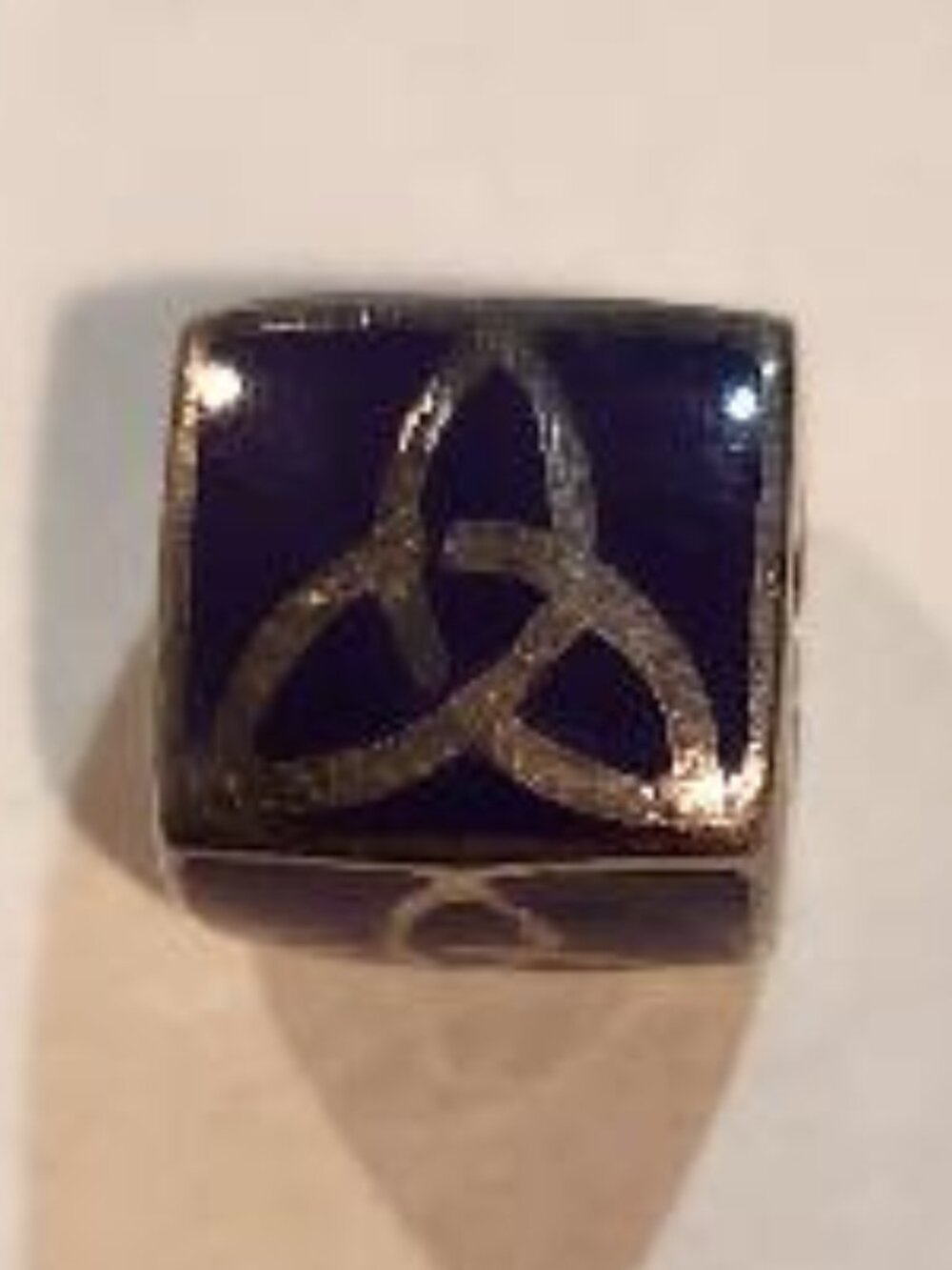 ShanOre Sterling Silver Square Purple Trinity Knot Charm